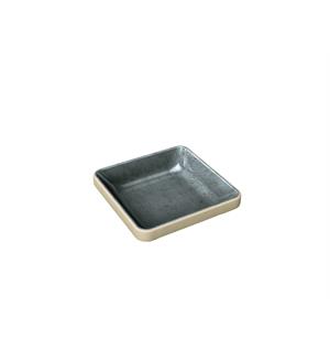 NARA skål kvadratisk lav Grå Steingods - L:90mm B:90mm H:23mm 0,08ltr 